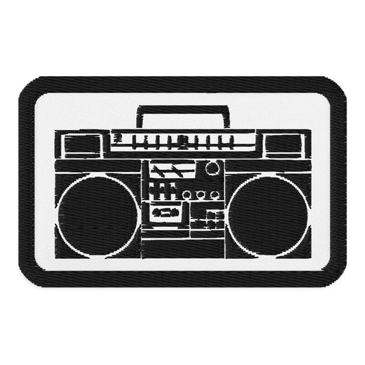 80s Boombox Iron-on Embroidered patches Festival Drip