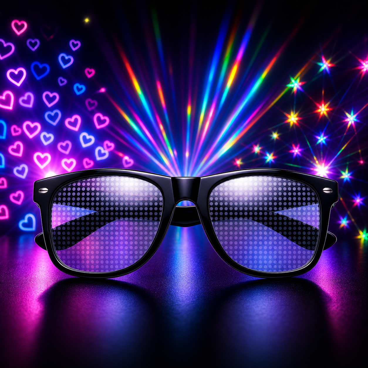 Diffraction Light Effect Glasses