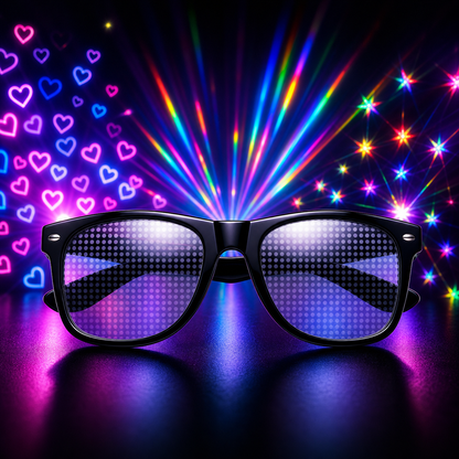 Diffraction Light Effect Glasses