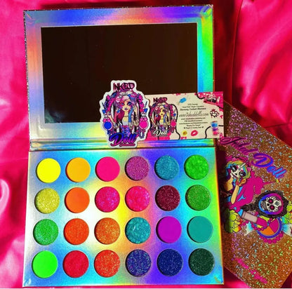 NEON LIGHTS (24PC) *BLACKLIGHT!* Pigment/Glitter Pallete! inkeddollcosmetics